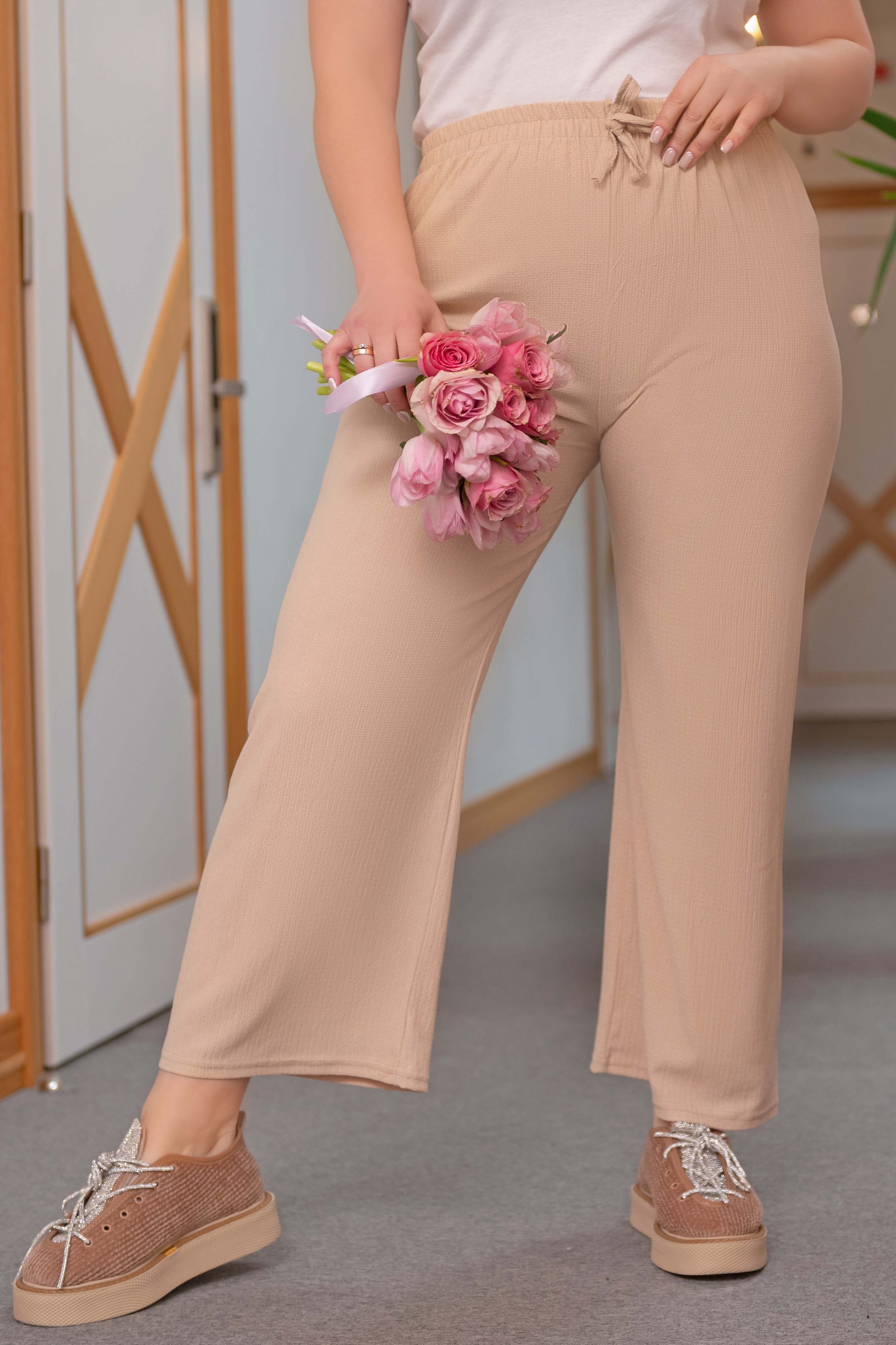 Фото товару Штани літні жіночі з тканини жатка розмір 42-48 №6