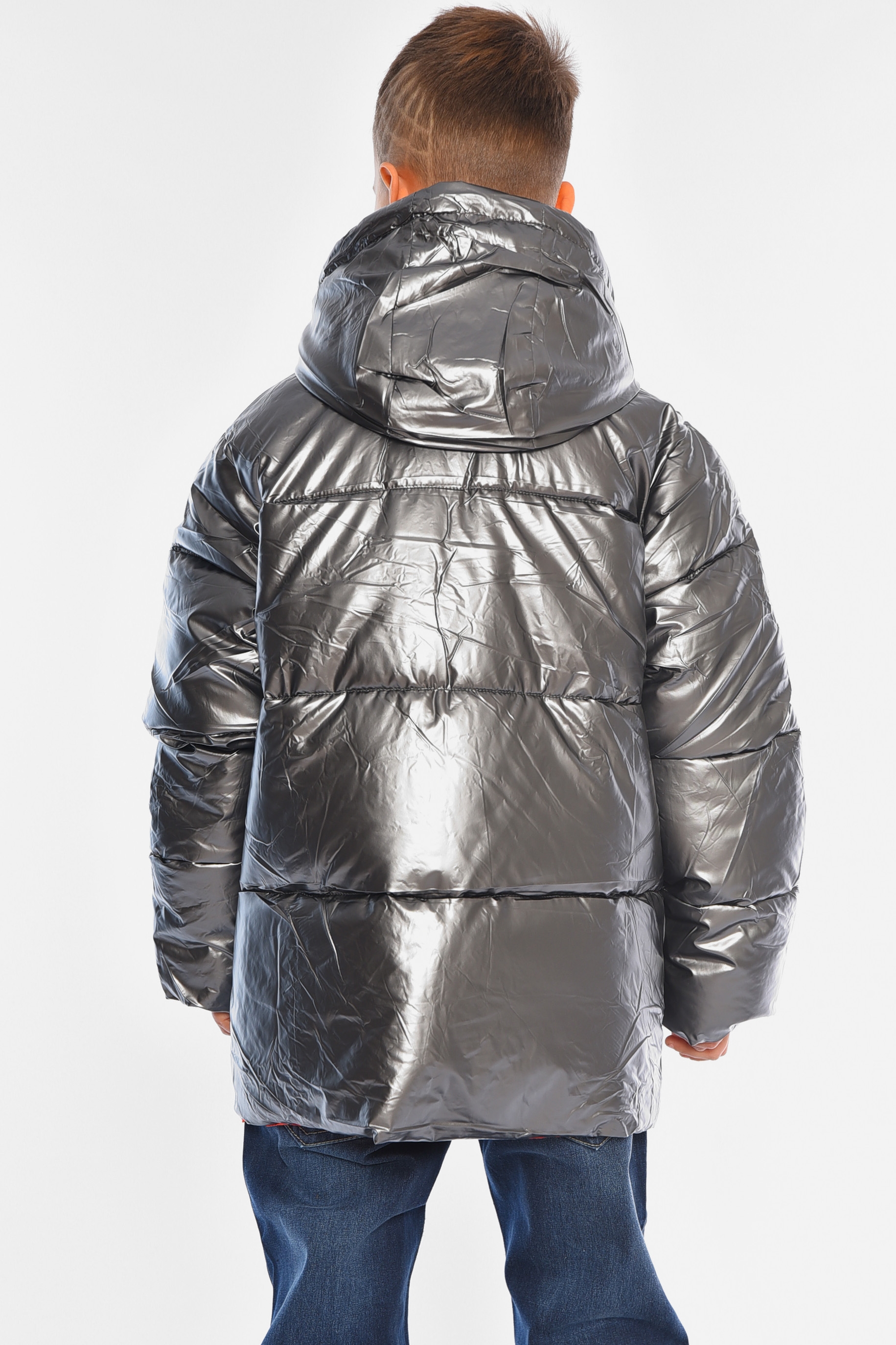 Фото товару Куртка дитяча для хлопчика єврозима сірого кольору №2