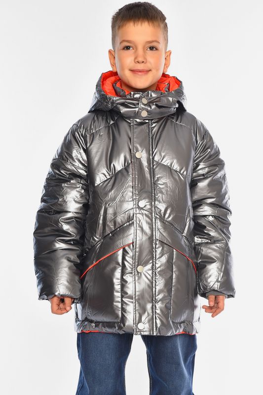 Фото товару Куртка дитяча для хлопчика єврозима сірого кольору №1 thumbnail