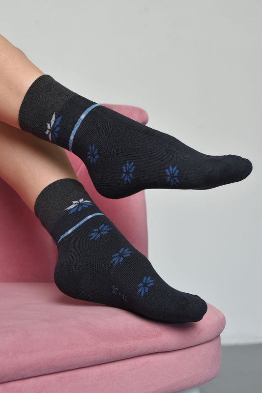 Фото товару Шкарпетки жіночі махрові темно-синього кольору