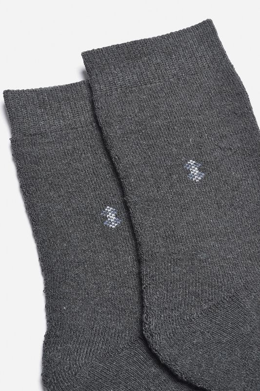 Фото товару Шкарпетки чоловічі махрові темно-сірого кольору №5 thumbnail