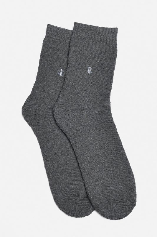 Фото товару Шкарпетки чоловічі махрові темно-сірого кольору №4 thumbnail